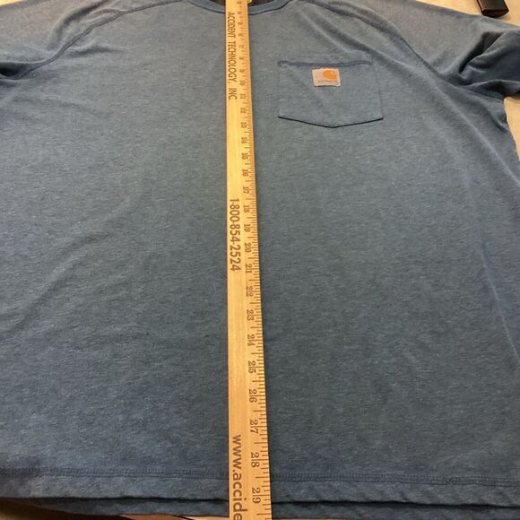 Carhartt Men’s Relaxed Fit SS Pullover Pocket Tee Shirt Size XL Blue Force - Picture 8 of 12